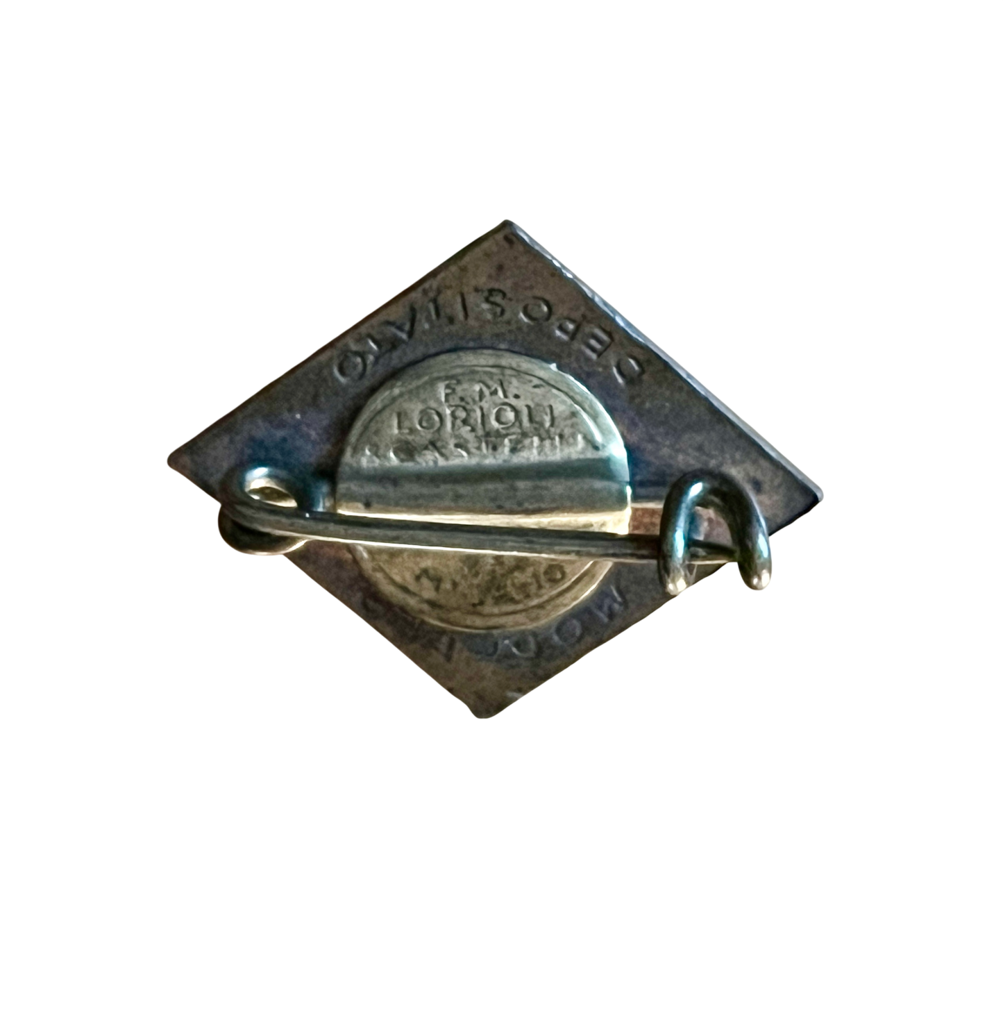 Original WWII-era Italian Fascist Youth Membership (Gioventù Italiana) Enamel Pin Badge