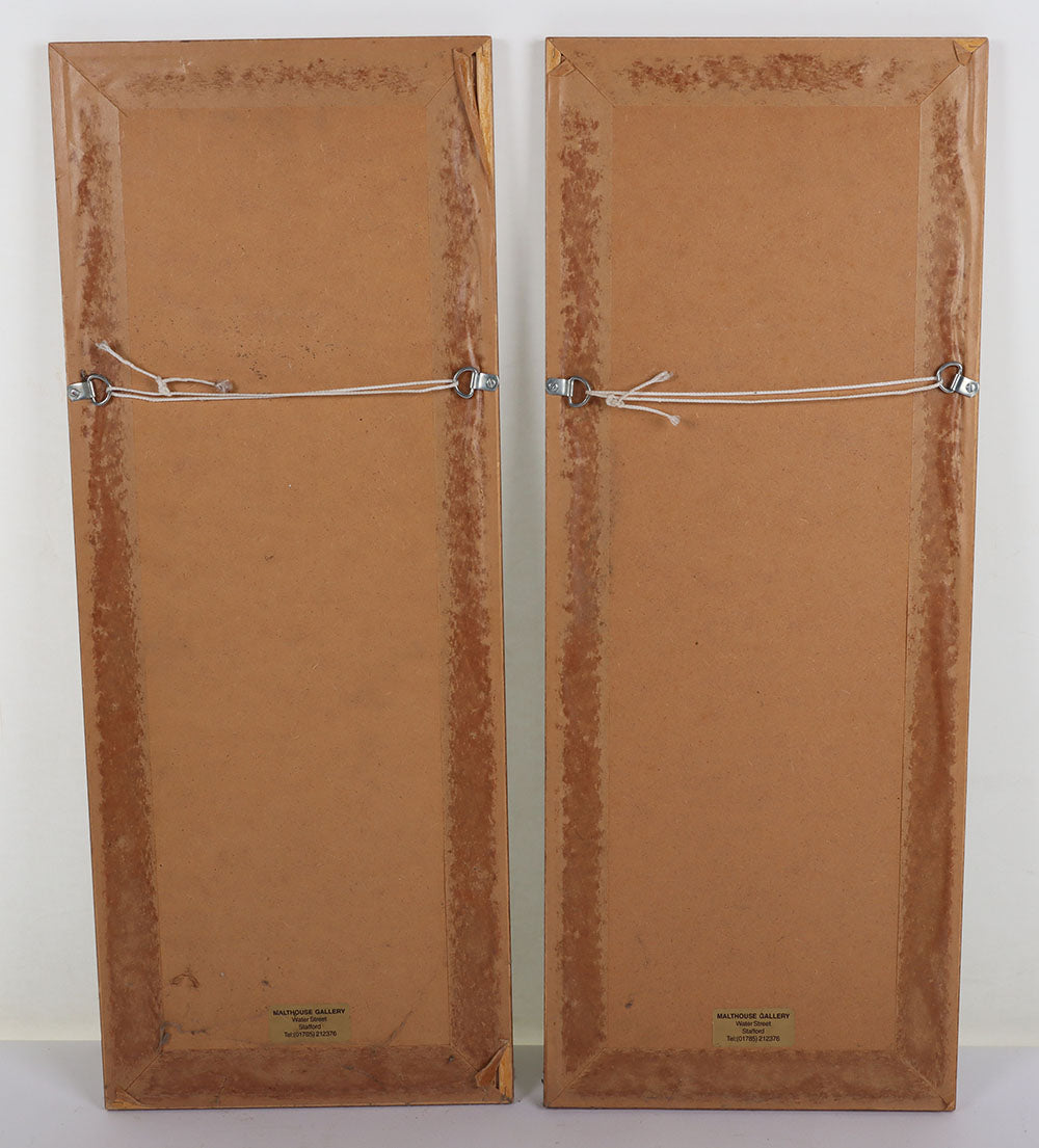 Framed WW1 Sketches of Tommys Life Postcards by Fergus Mackain (4th Set - Out on Rest)