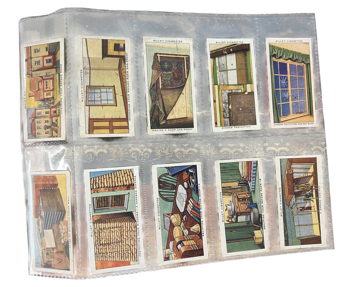 WD & HO Wills Air Raid Precaution Cigarette Cards - 1938