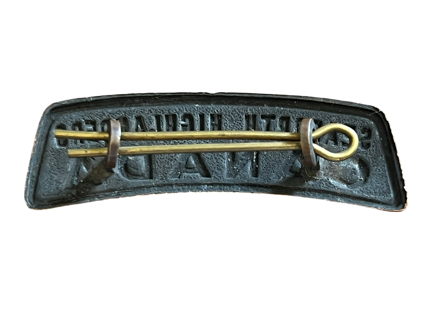 WW1/WW2 Seaforth Highlanders of Canada Brass Shoulder Title Badge