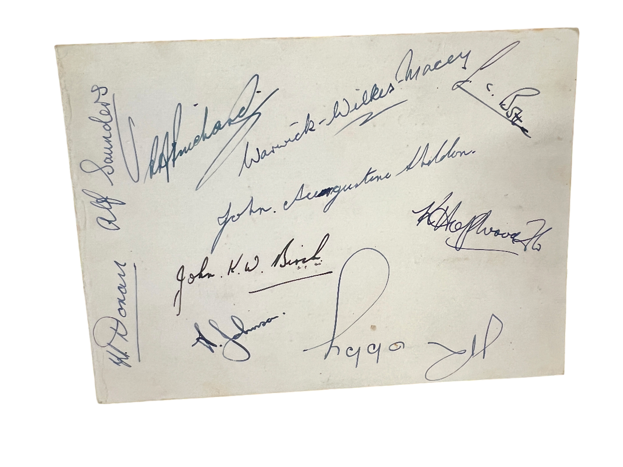 1945 Dated Christmas Card & Dinner Menu with Signatures from the R.A.F.T.C. Signals Unit, Belize, British Honduras
