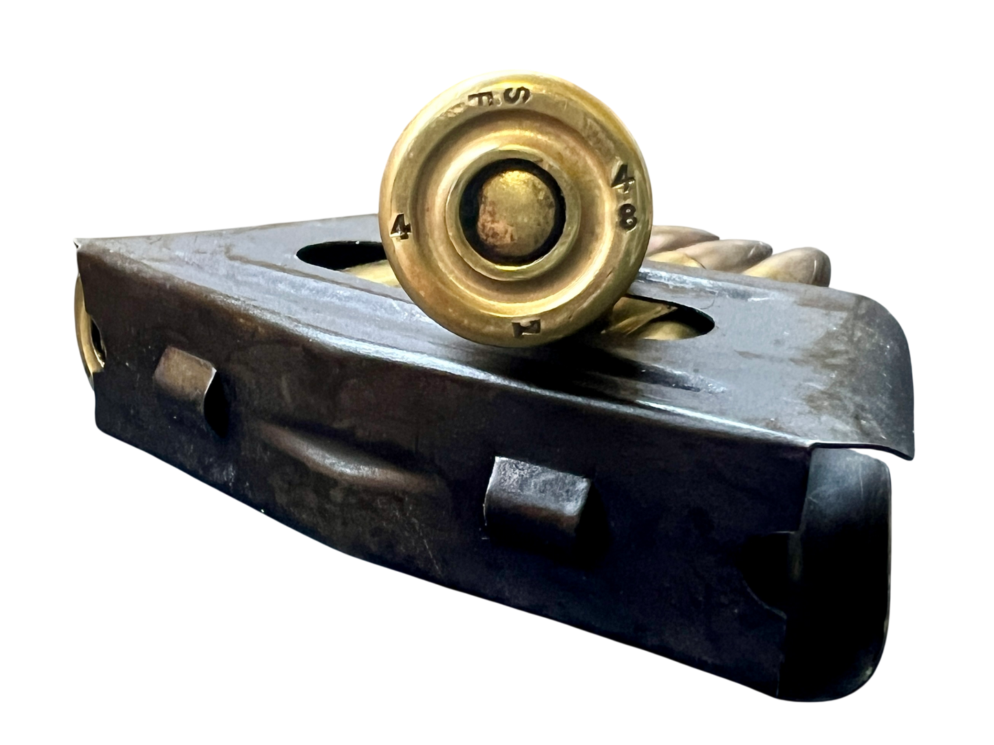 5 x Inert French 8x50R Lebel Rounds in En-bloc Clip for Modele 1890 Berthier Cavalry Carbine