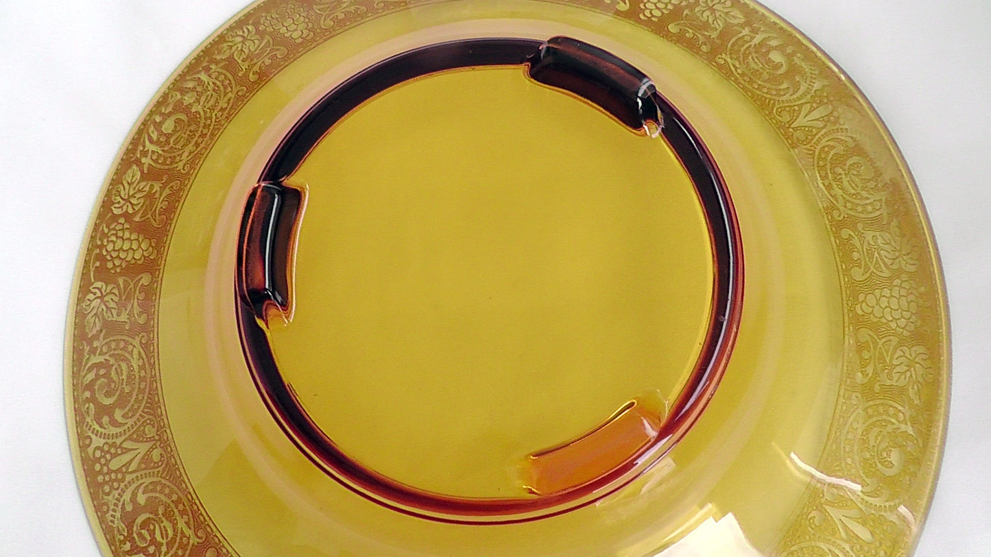 Moser Karlsbad? Art Deco Amber Bowl