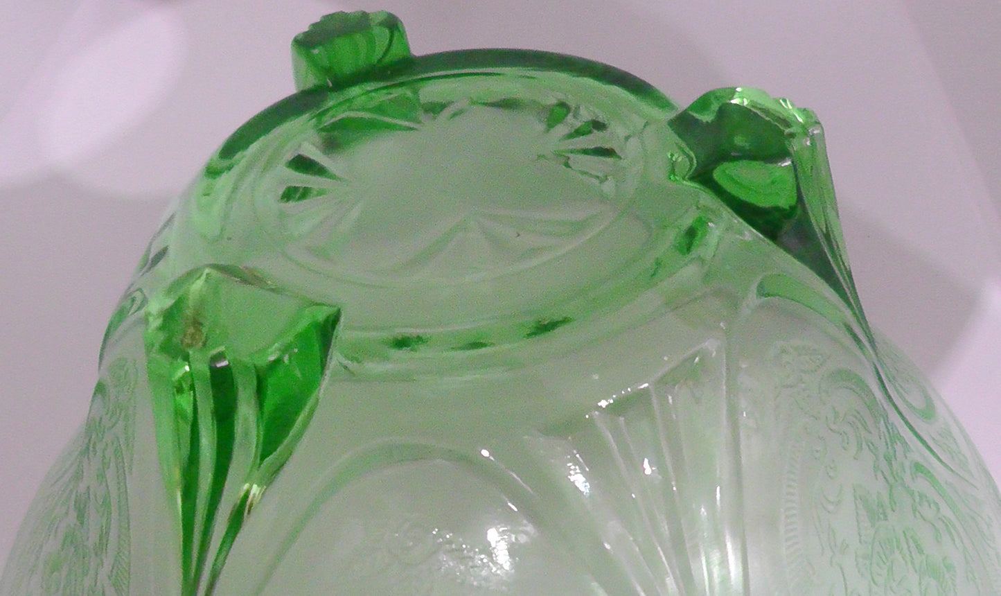 Vintage Hazel Atlas Royal Lace Uranium Glass Large Bowl