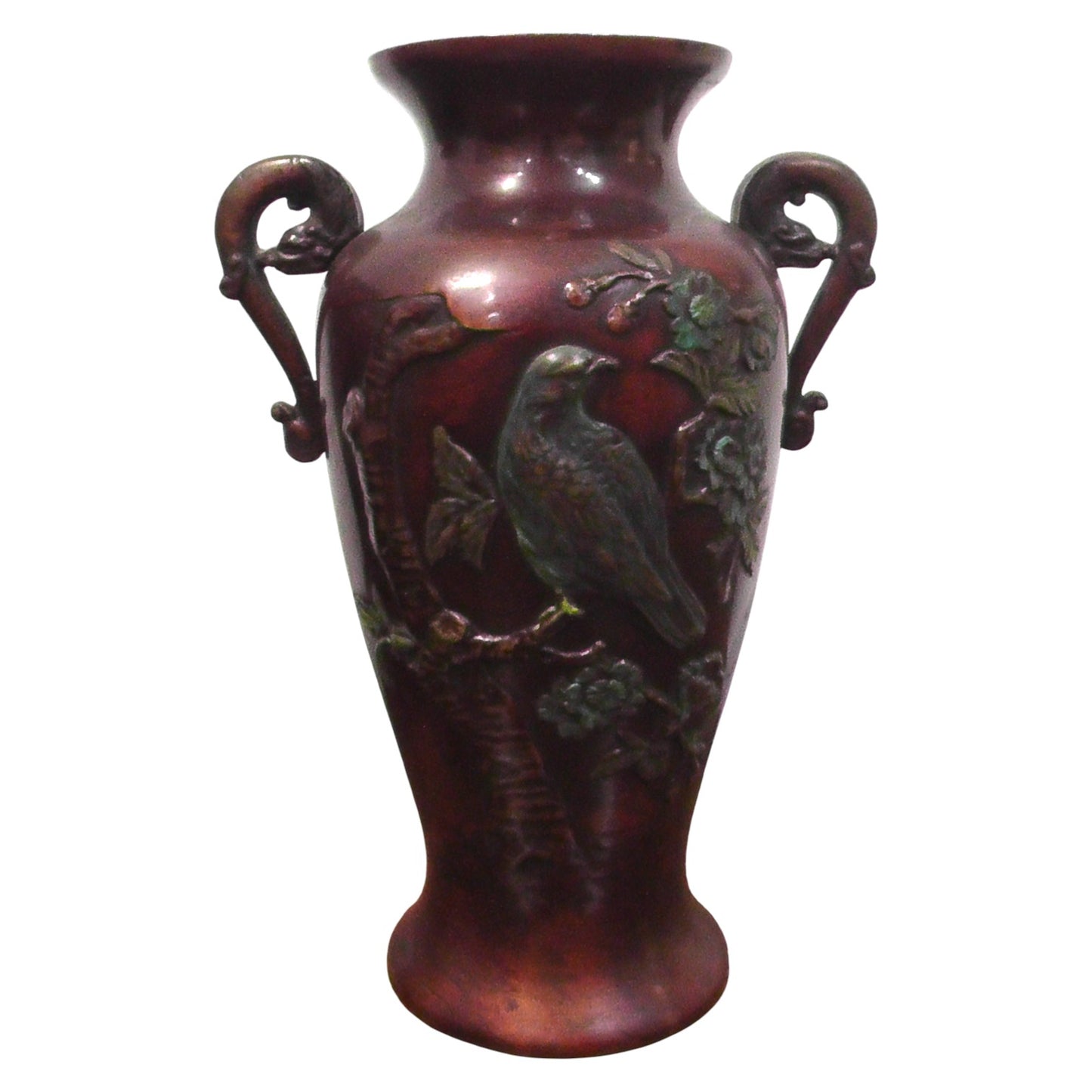 Pair of early 20th Century (Meiji Period) Bronze Vases