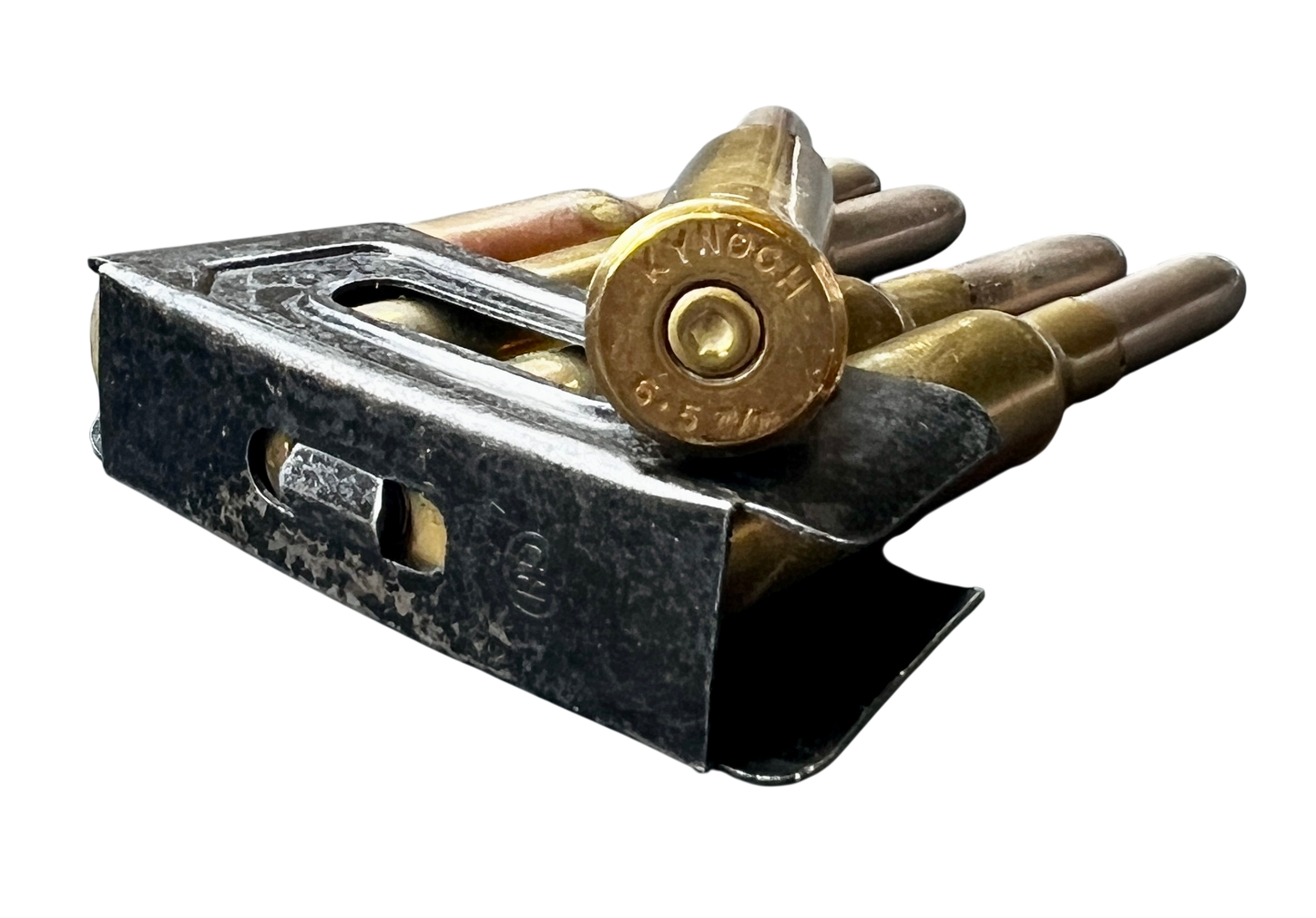 Portuguese 5 Round En-bloc clip of 6.5×53mmR Inert Ammunition