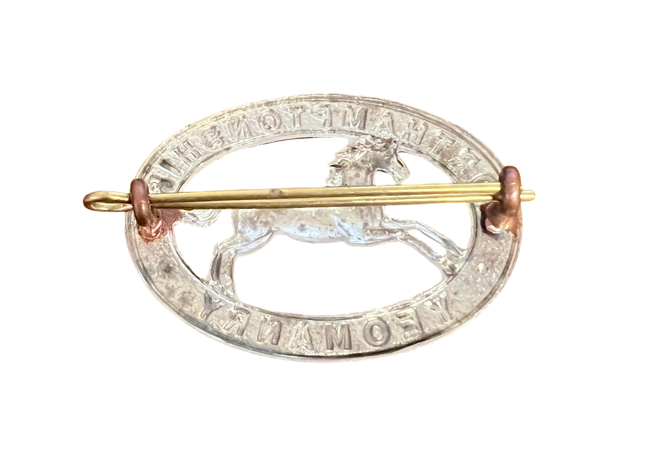 WW2 2nd Northamptonshire Yeomanry Cap Badge