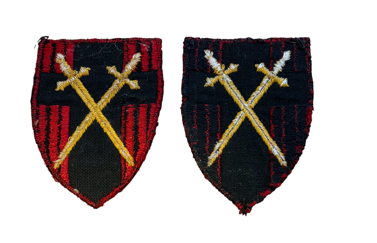 Pair of WW2 British Headquarters 21st Army Group Formation Patches (1943)