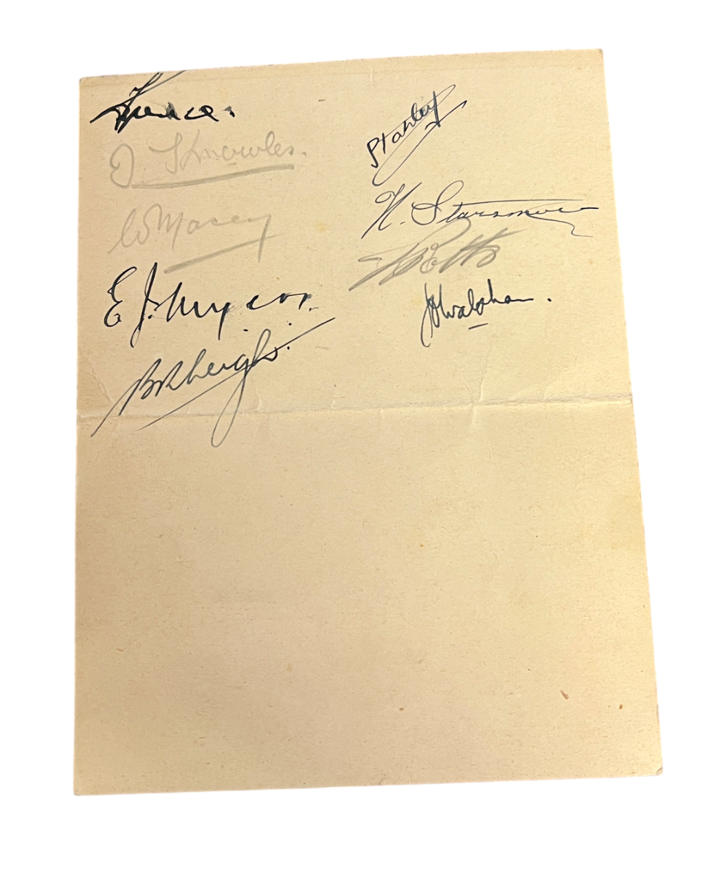 1943 Dated Christmas Dinner Menu from RAF West Malling with Signatures