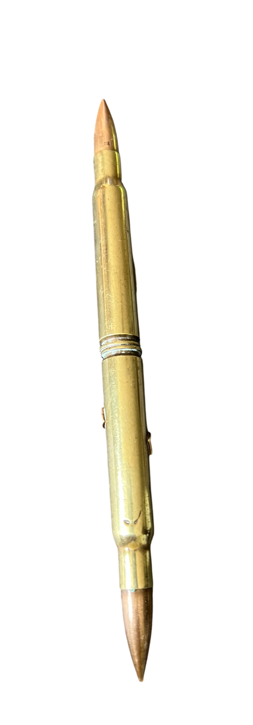 Authentic WWI Trench Art Dual Pen & Pencil Writing Set – Reims Cathedral