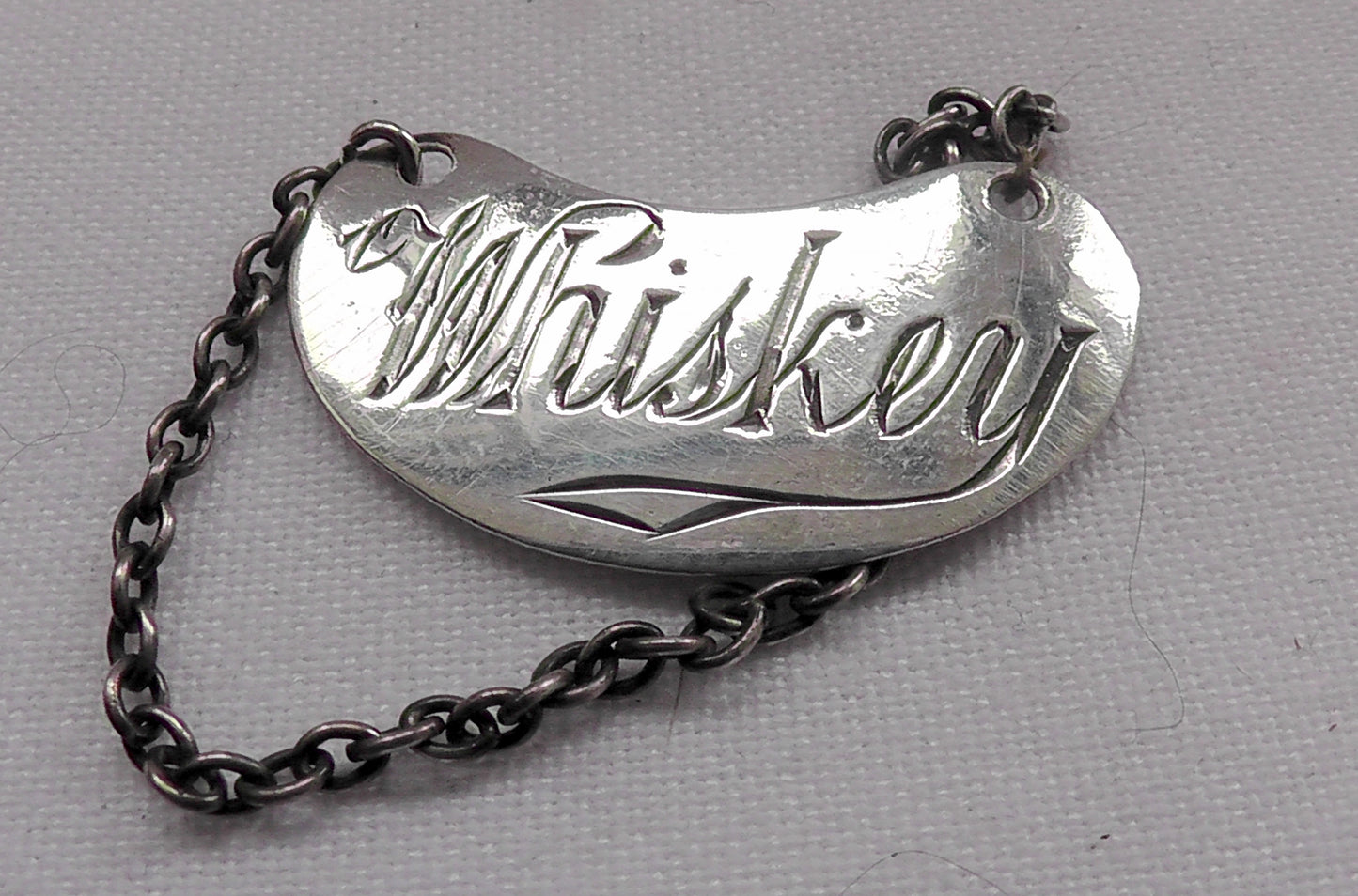 Silver Noggin Label - Whiskey - dated 1925 - Hukin & Heath