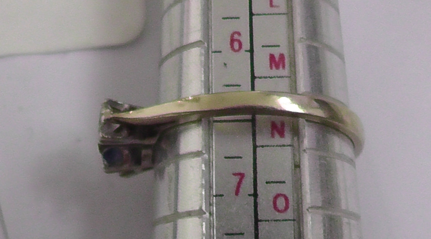 9ct Gold Diamond and Sapphire Ring