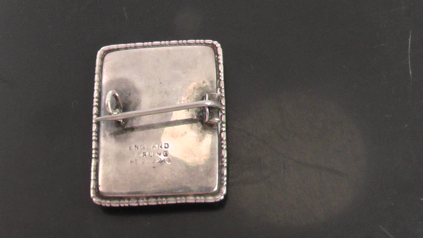 Silver Butterfly Wing Brooch