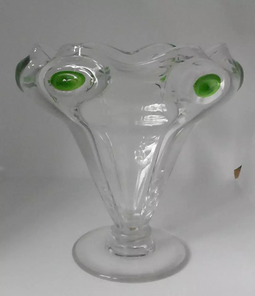 Large Stuart and Sons Art Nouveau Cairngorm/Peacock Trail Vase c1900