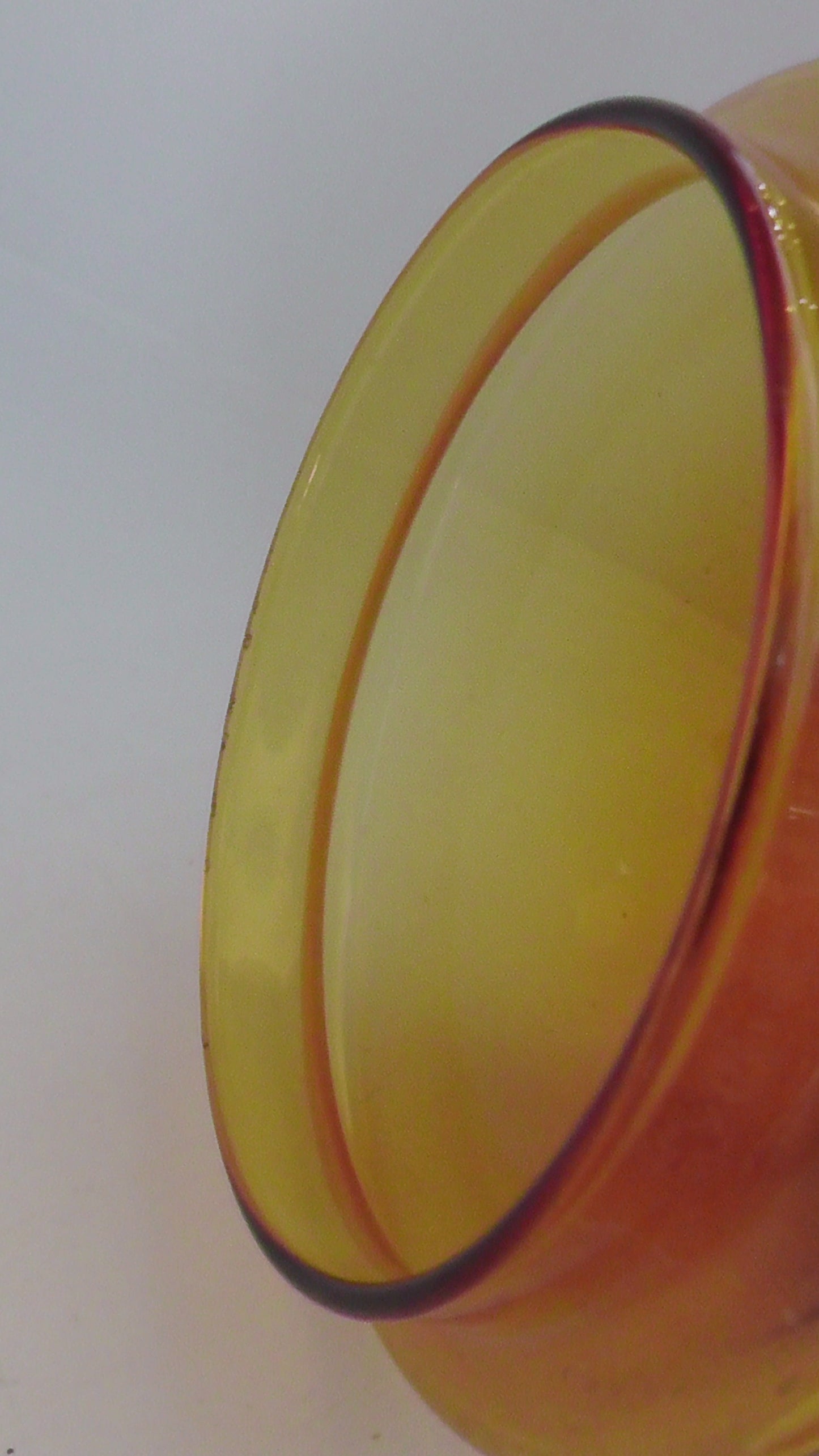 Vintage Mid-Century Large Amber Empoli Glass/Apothecary/Bonbon Jar and Cover