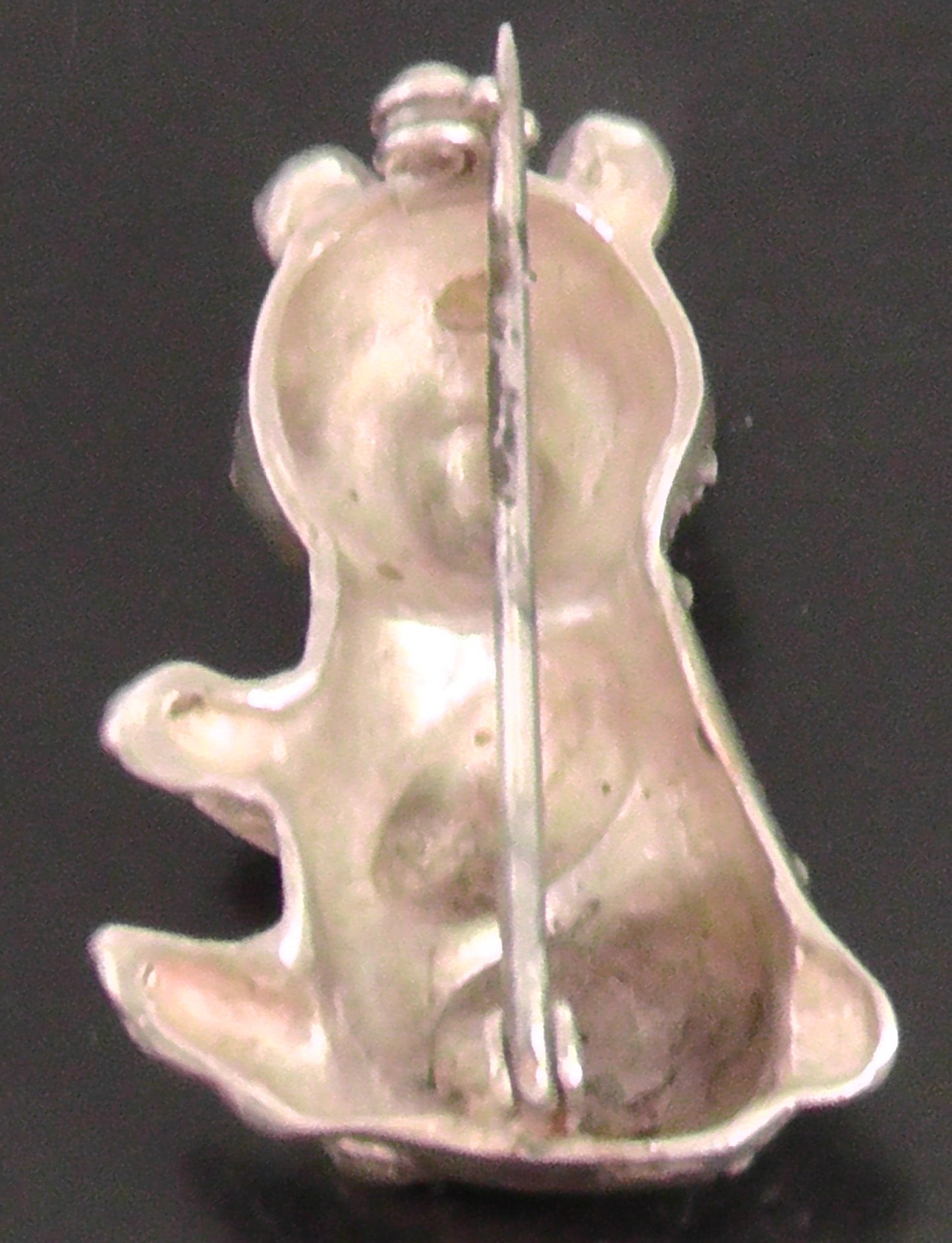 Silver and Marquisette Bear Brooch