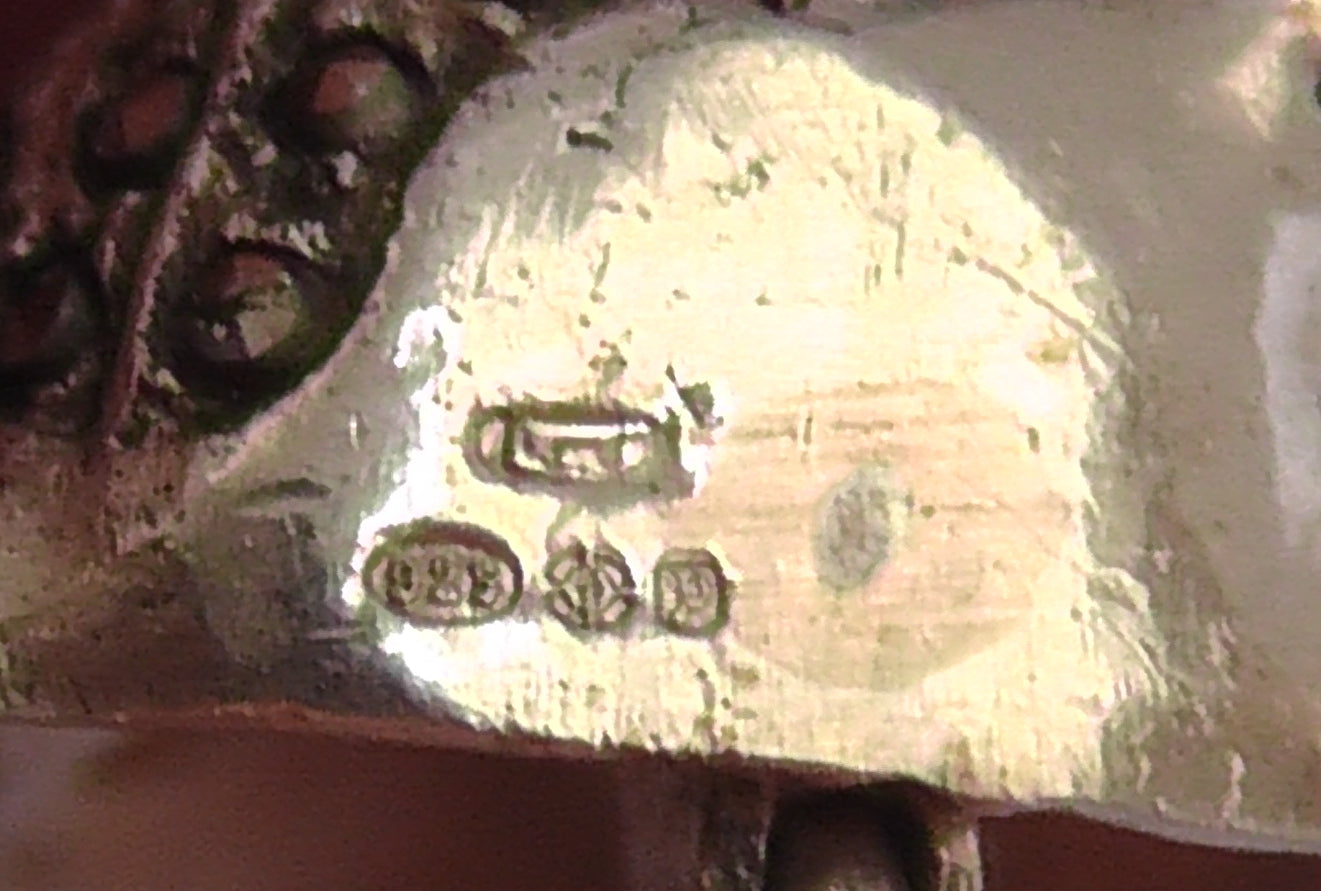 Silver and Marquisette Bear Brooch