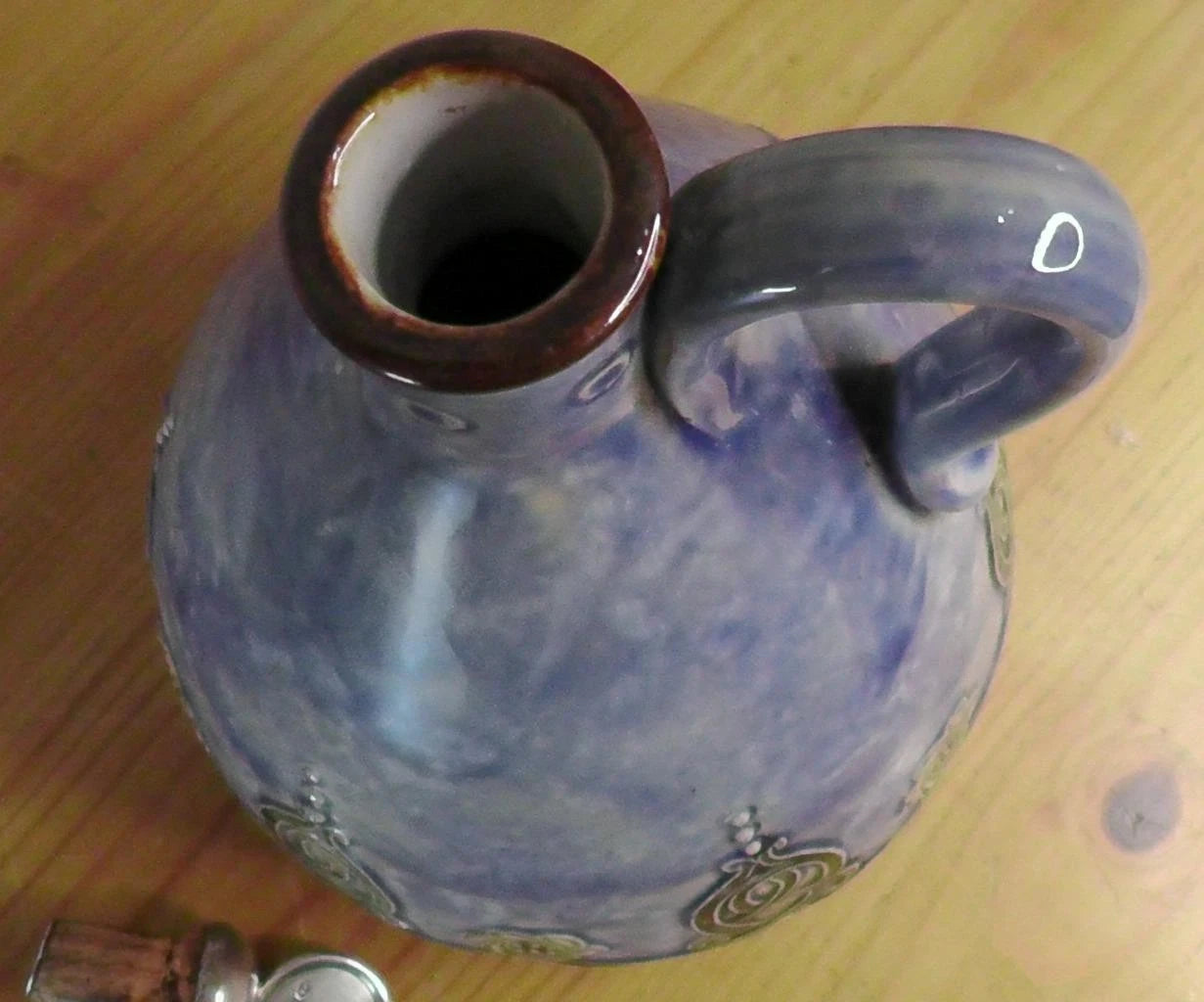 Royal Doulton Art Nouveau Flask/Flagon/Jug with Silver Stopper