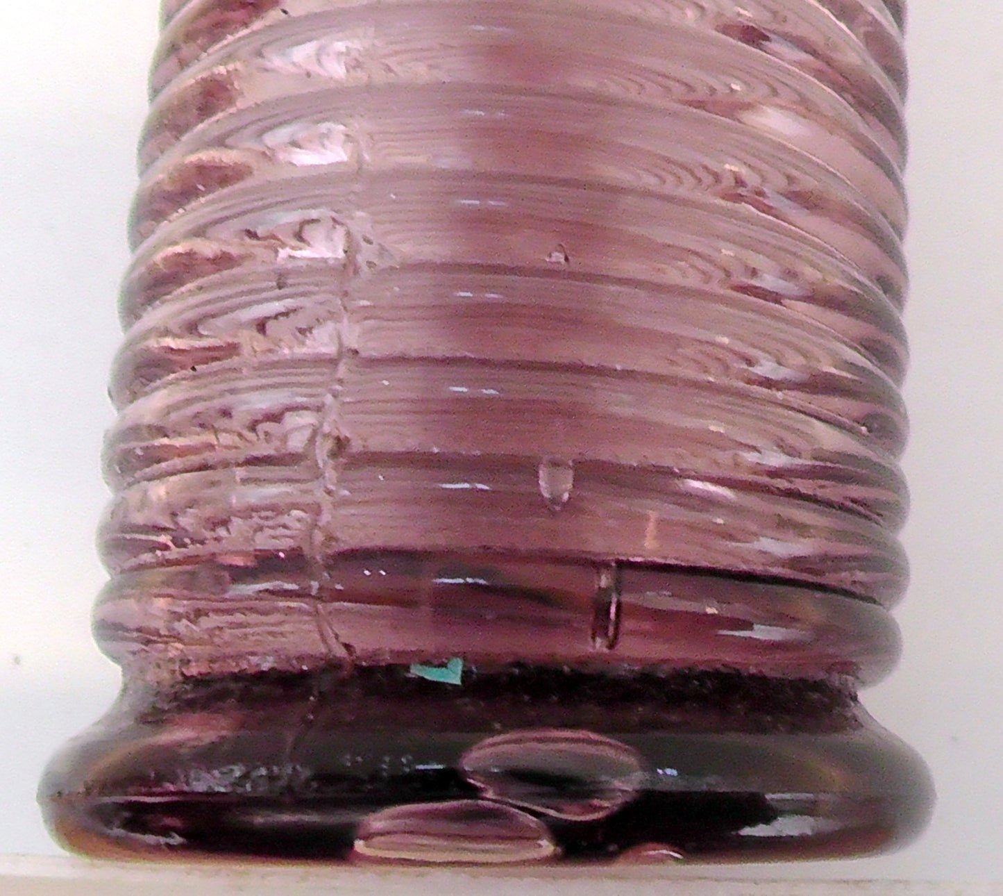 Victorian Amethyst Ribbed Bottle
