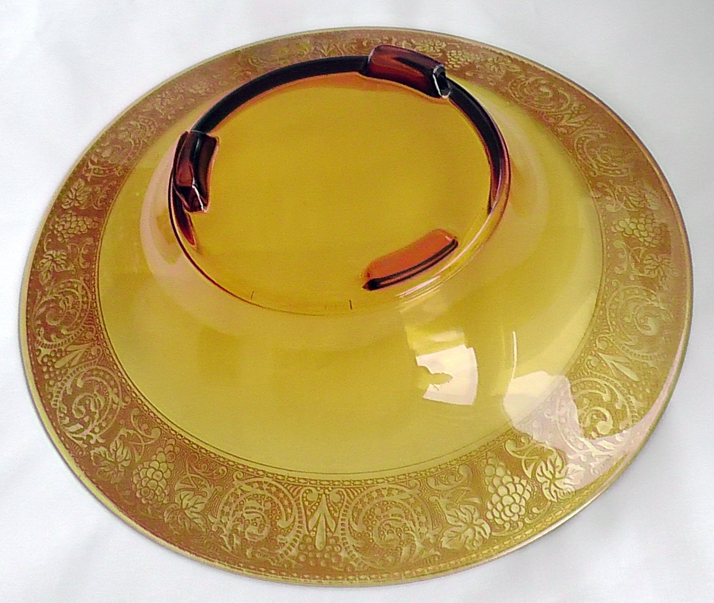 Moser Karlsbad? Art Deco Amber Bowl