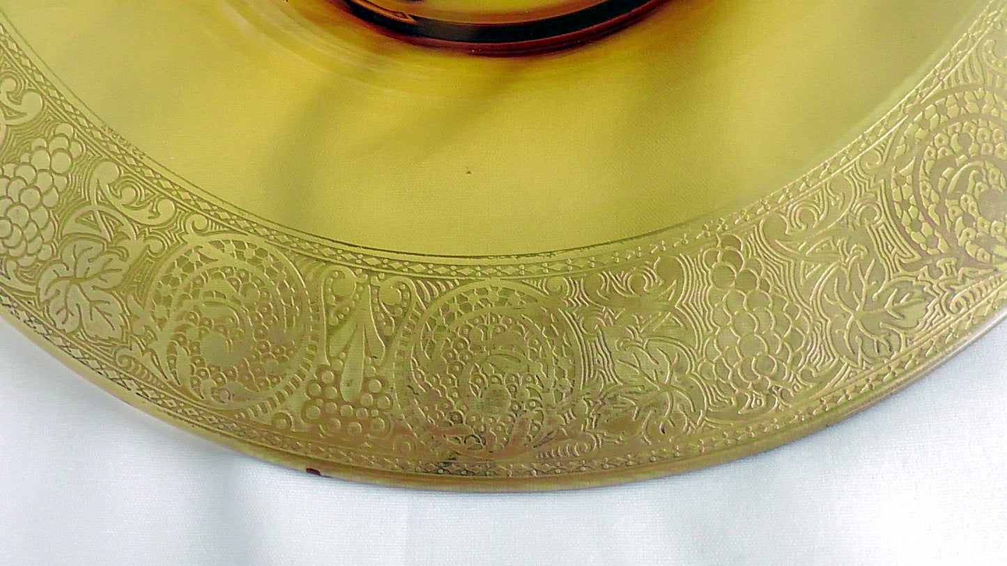 Moser Karlsbad? Art Deco Amber Bowl