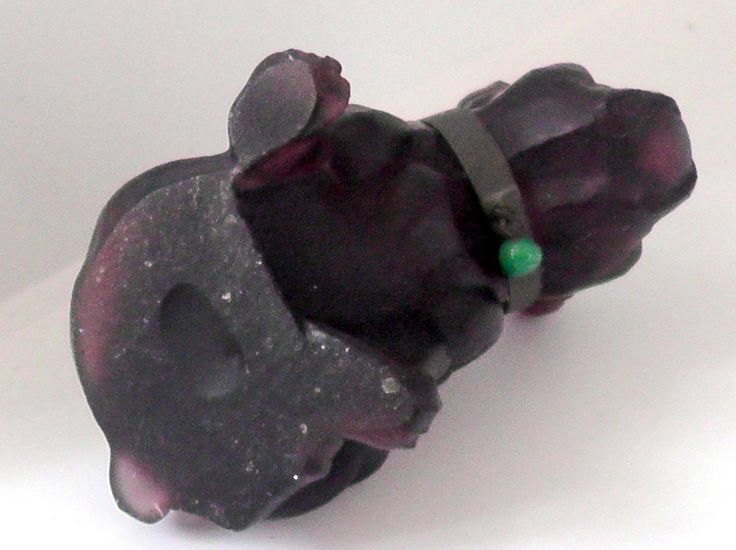 Art Deco Amethyst Glass Bulldog - Czech?