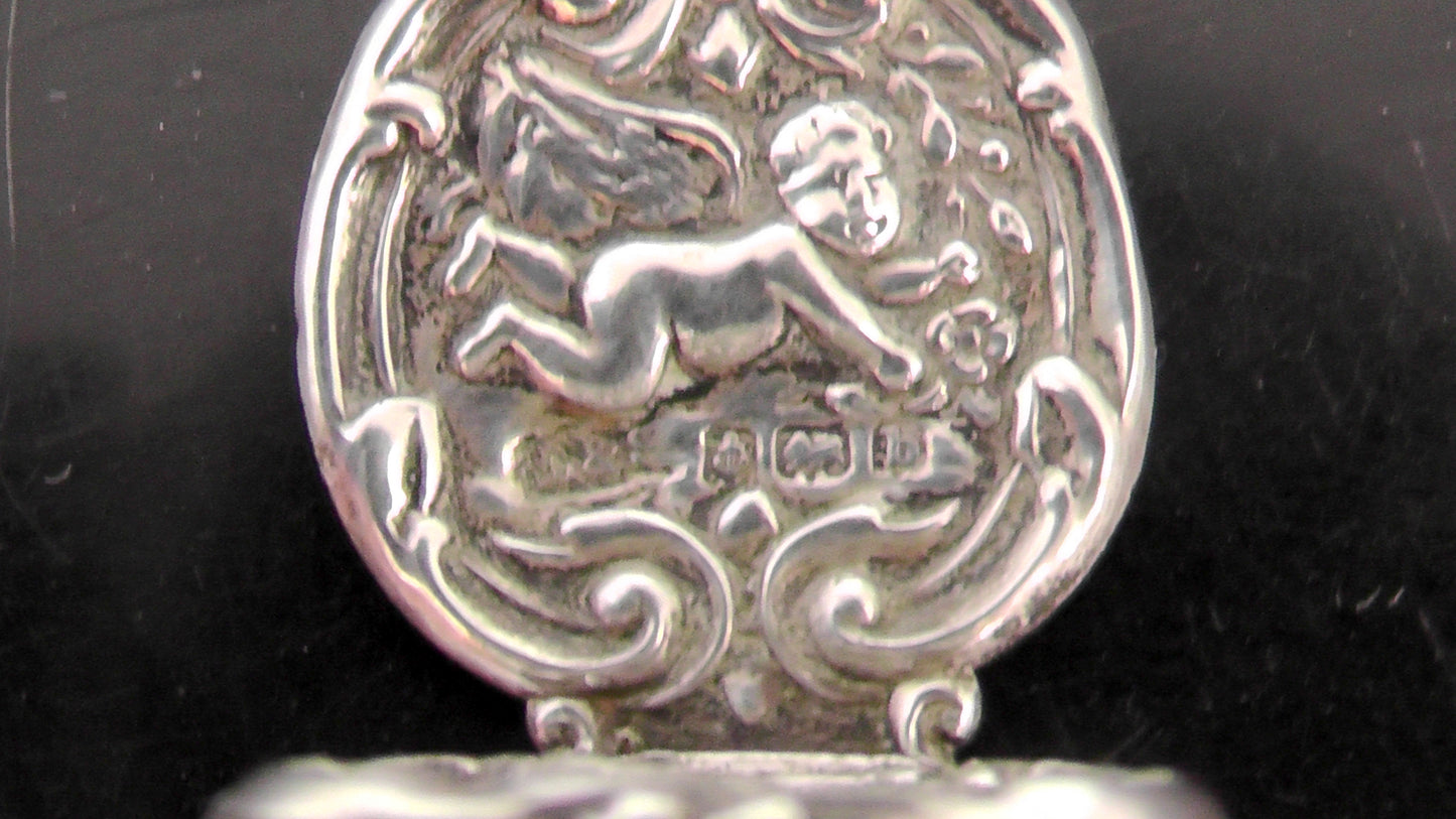 Antique Solid Silver Miniature Chair dated 1901 Levi & Salaman