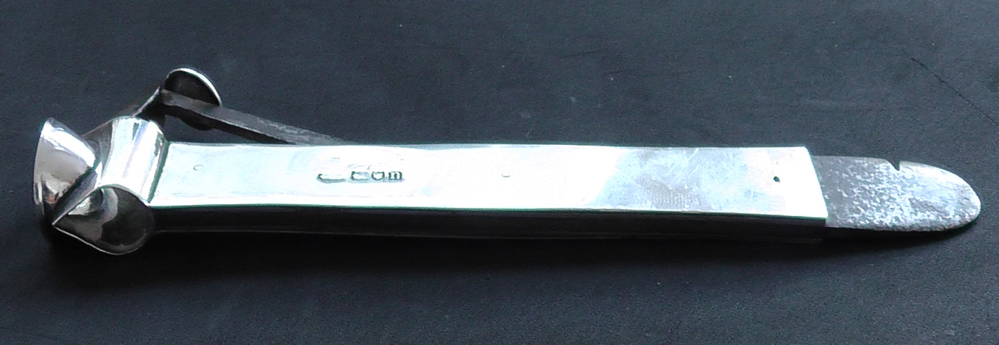 Large Silver Cigar Cutter dates 1908
