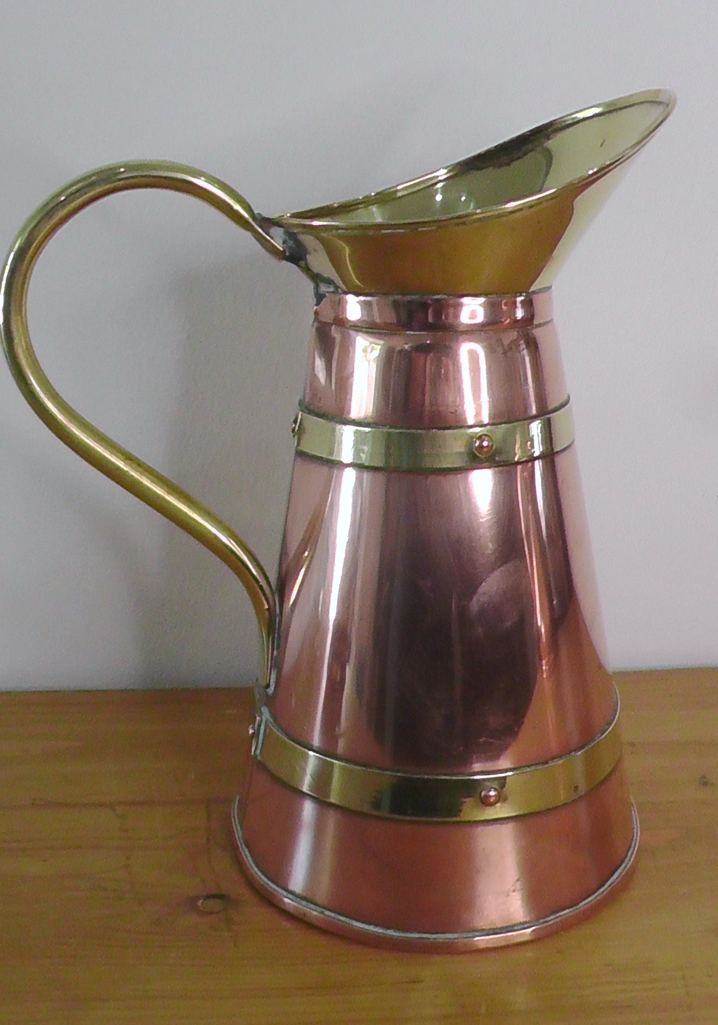 Copper and Brass Bound Jug