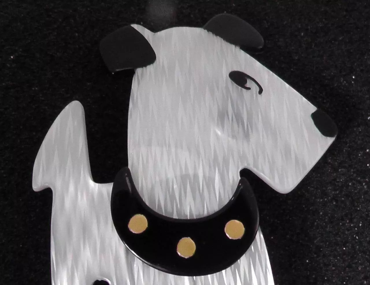 Genuine Lea Stein Dog Brooch (Ric the Terrier)