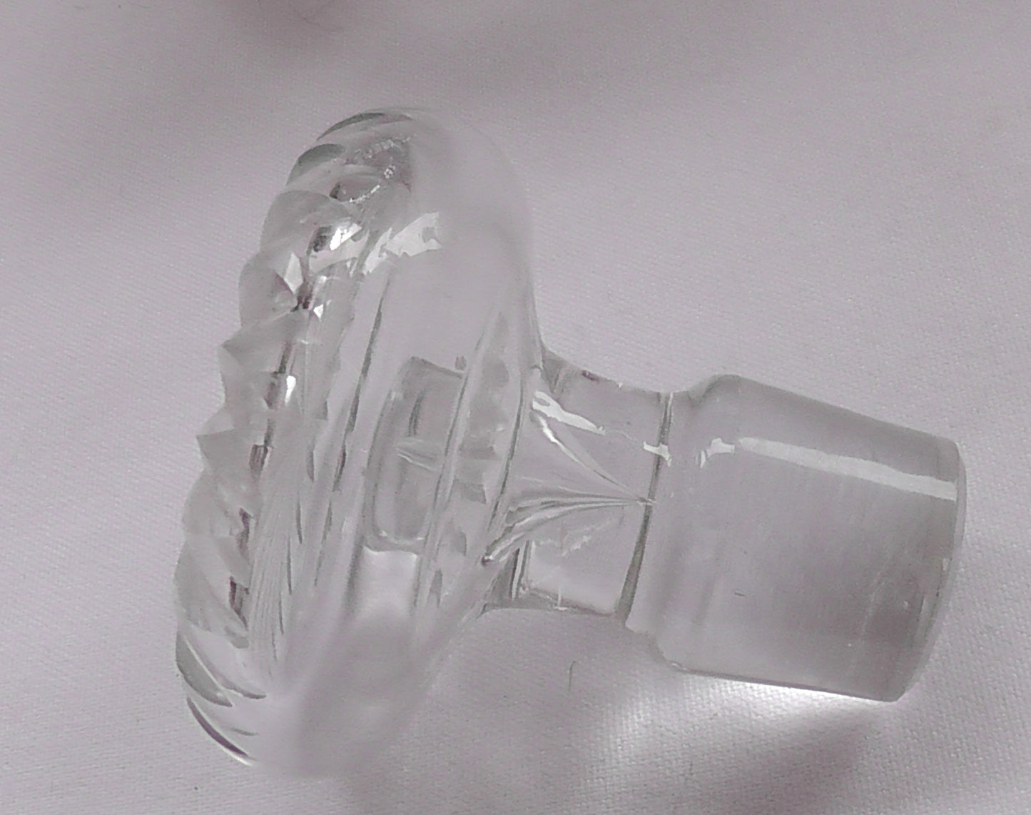 Silver Rimmed Heavy Cut Glass Decanter dates 1924 - Hukin & Heath