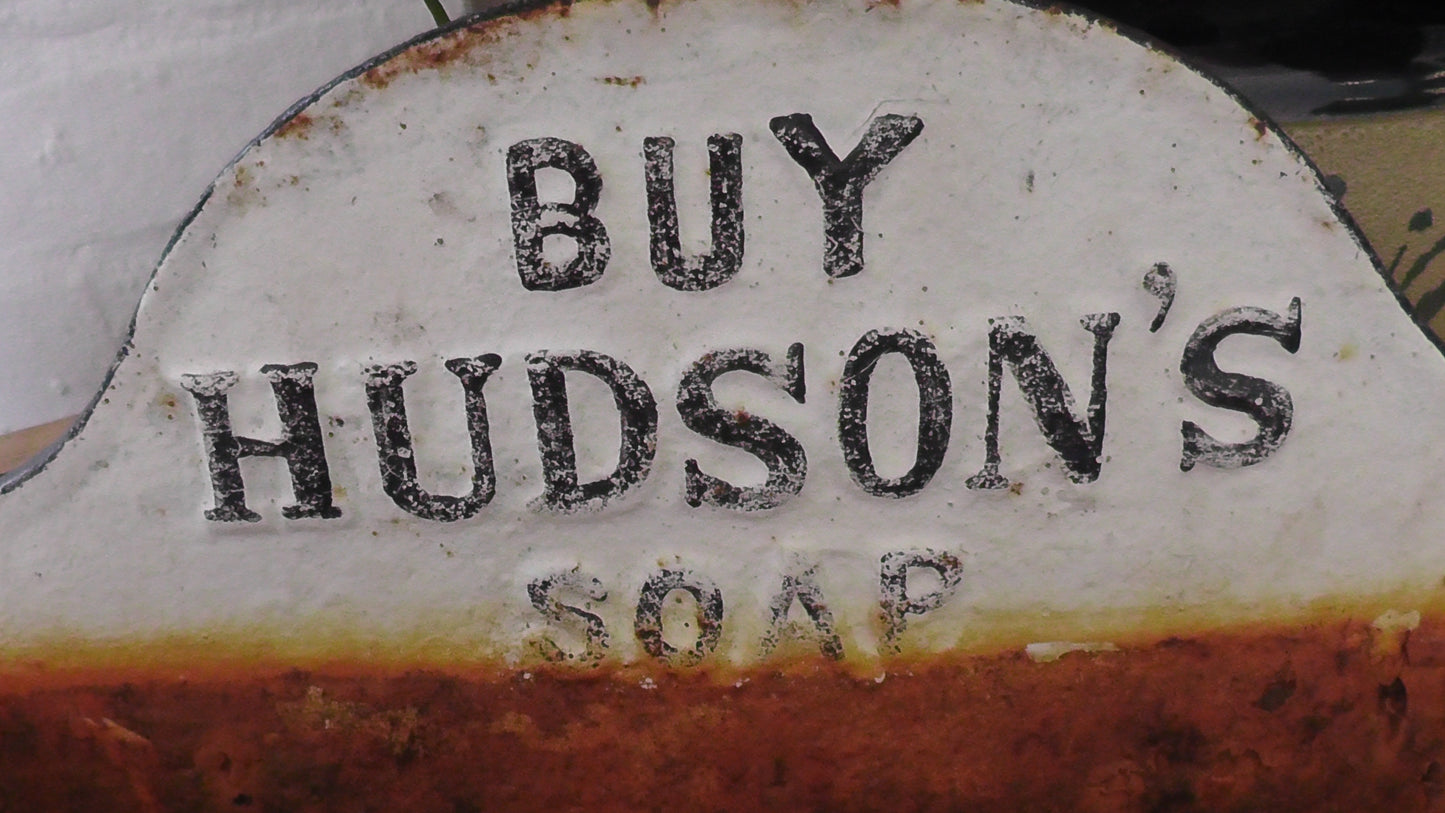 Original Antique Hudson's Soap Puppy Drinking Trough