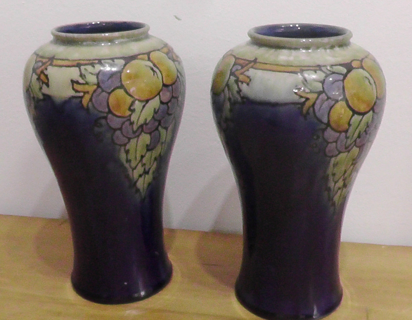 Pair of Large Doulton Vases by Florrie Jones