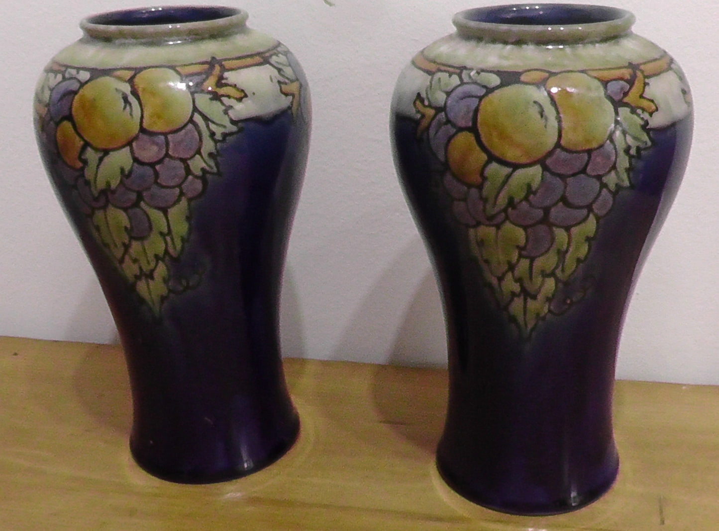 Pair of Large Doulton Vases by Florrie Jones