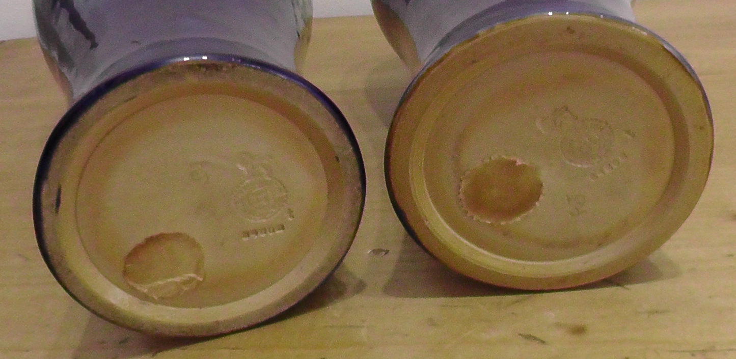 Pair of Large Doulton Vases by Florrie Jones