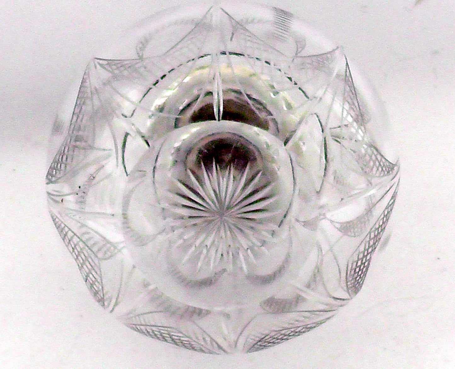 Solid Silver and Enamelled Topped Cut Glass Scent Bottle dates 1920