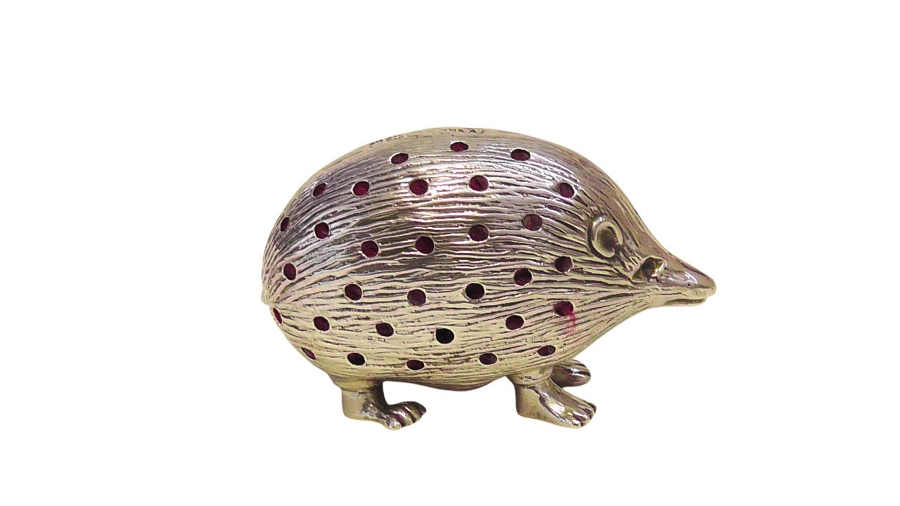Antique Solid Silver Hedgehog Pin Cushion by Adie & Lovekin dates 1905