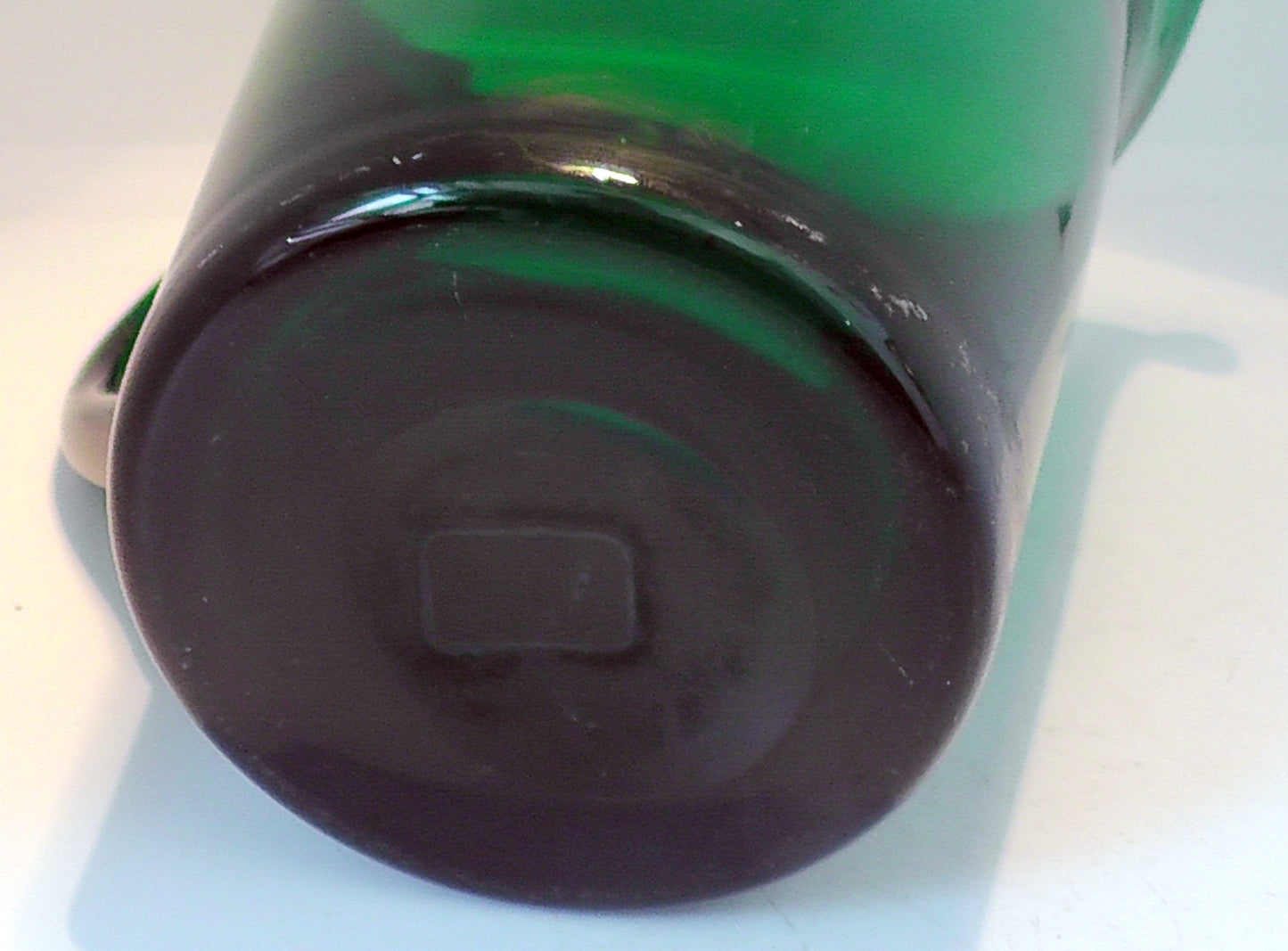 Vintage Mid-Century Emerald Green Large Glass Jug - Finnish?/Italian?