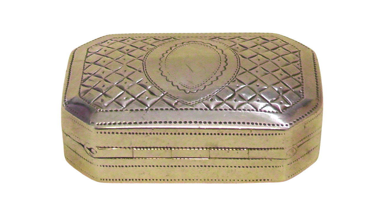 Solid Silver George III Vinaigrette Dates 1802 by Samuel Pemberton