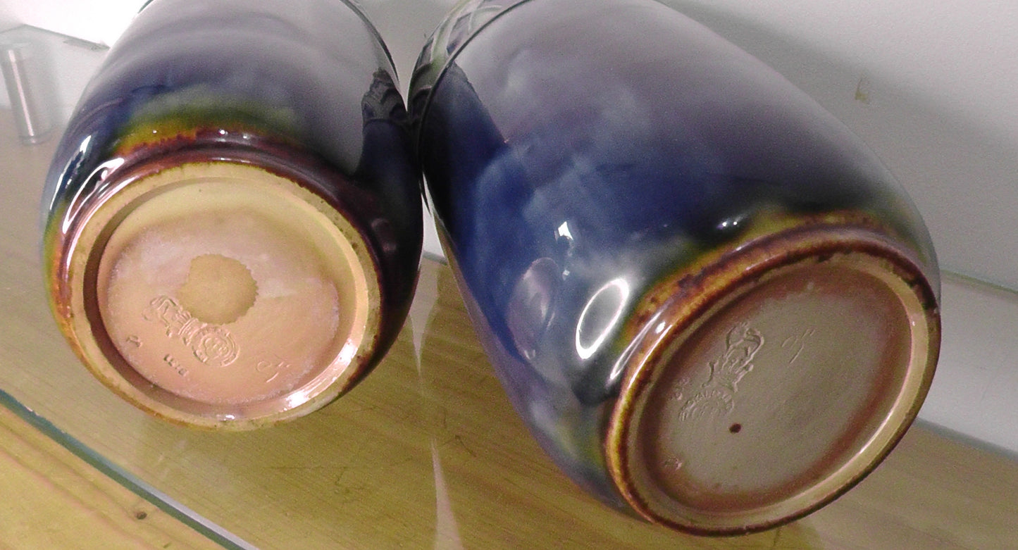 Pair of Tall Doulton Vases by Florrie Jones