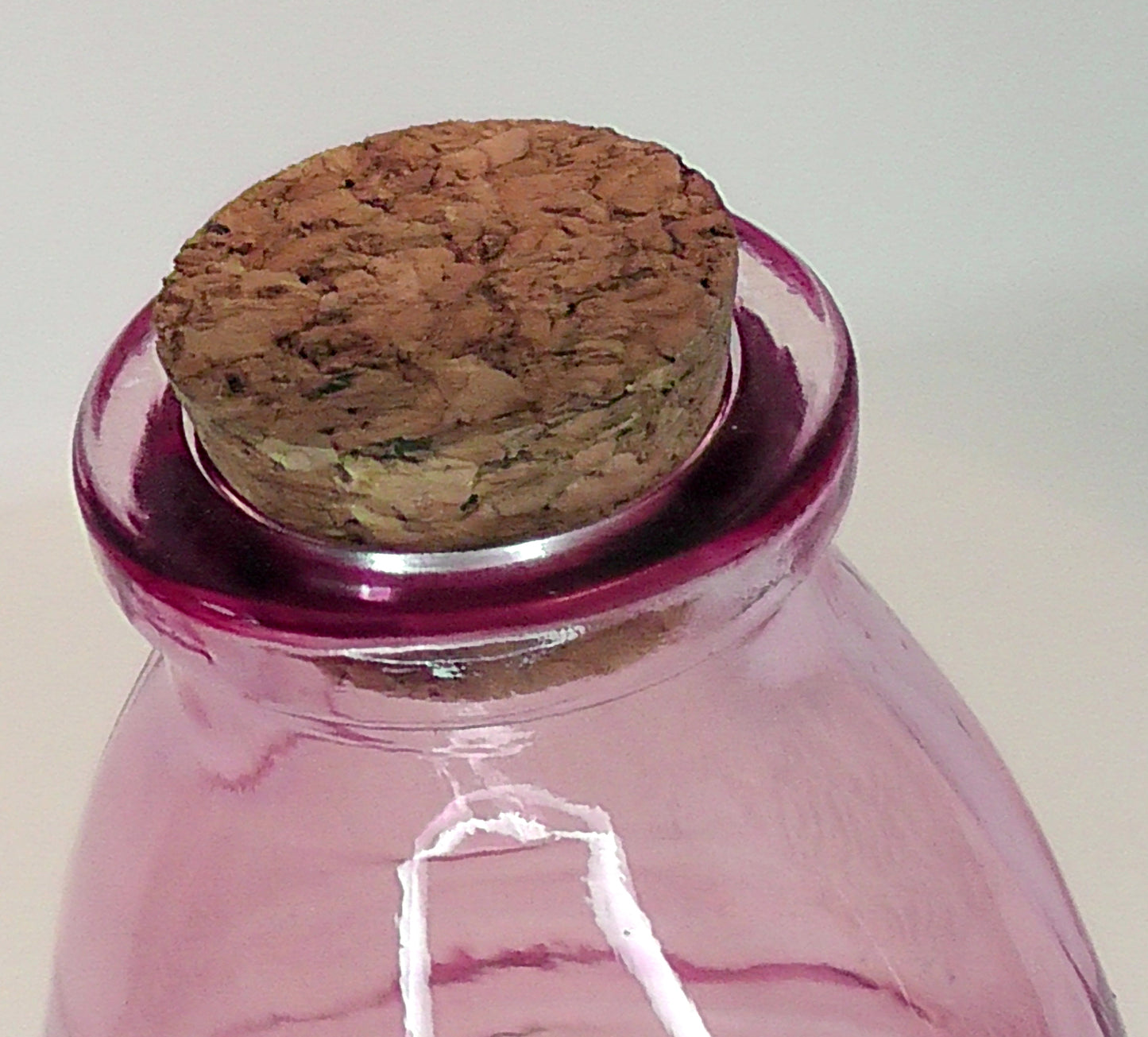 Vintage Danish Pink Glass Fish Bottle