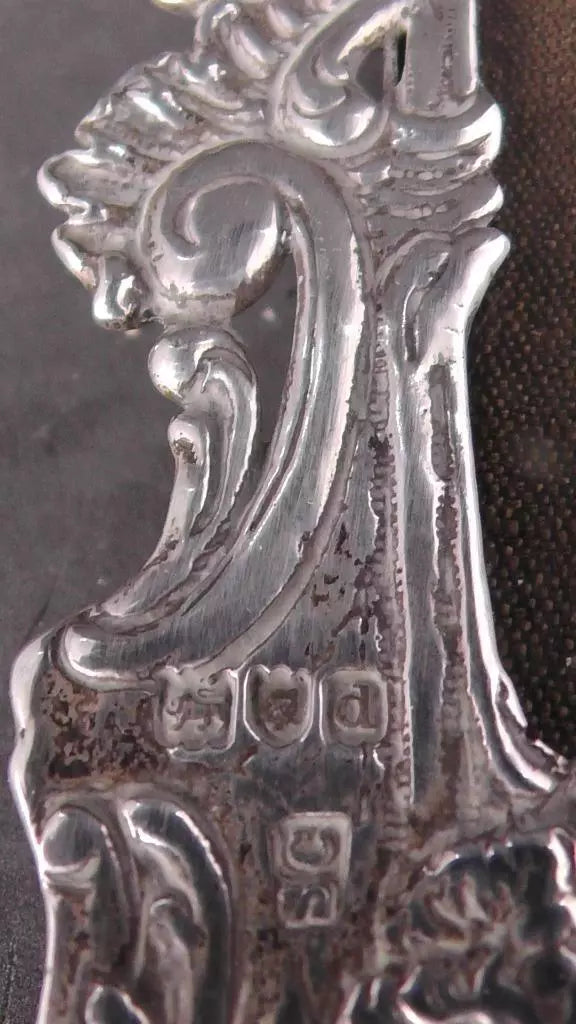 Antique Silver Large Pierced Cherub Frame - dates 1899