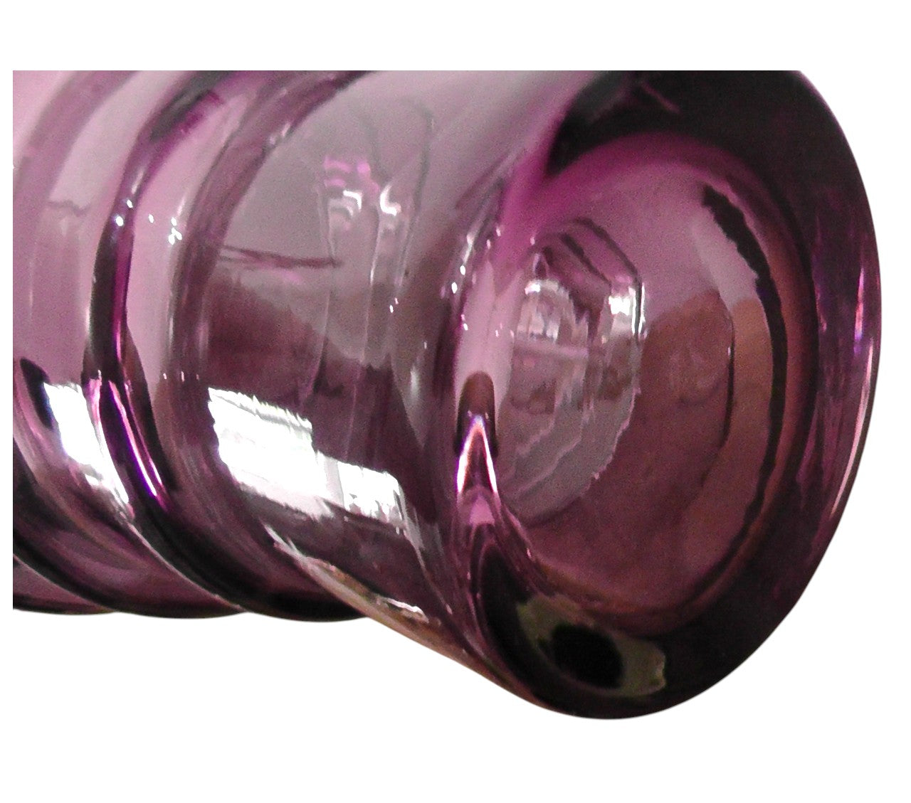 Large Vintage Amythest Stepped Glass Vase