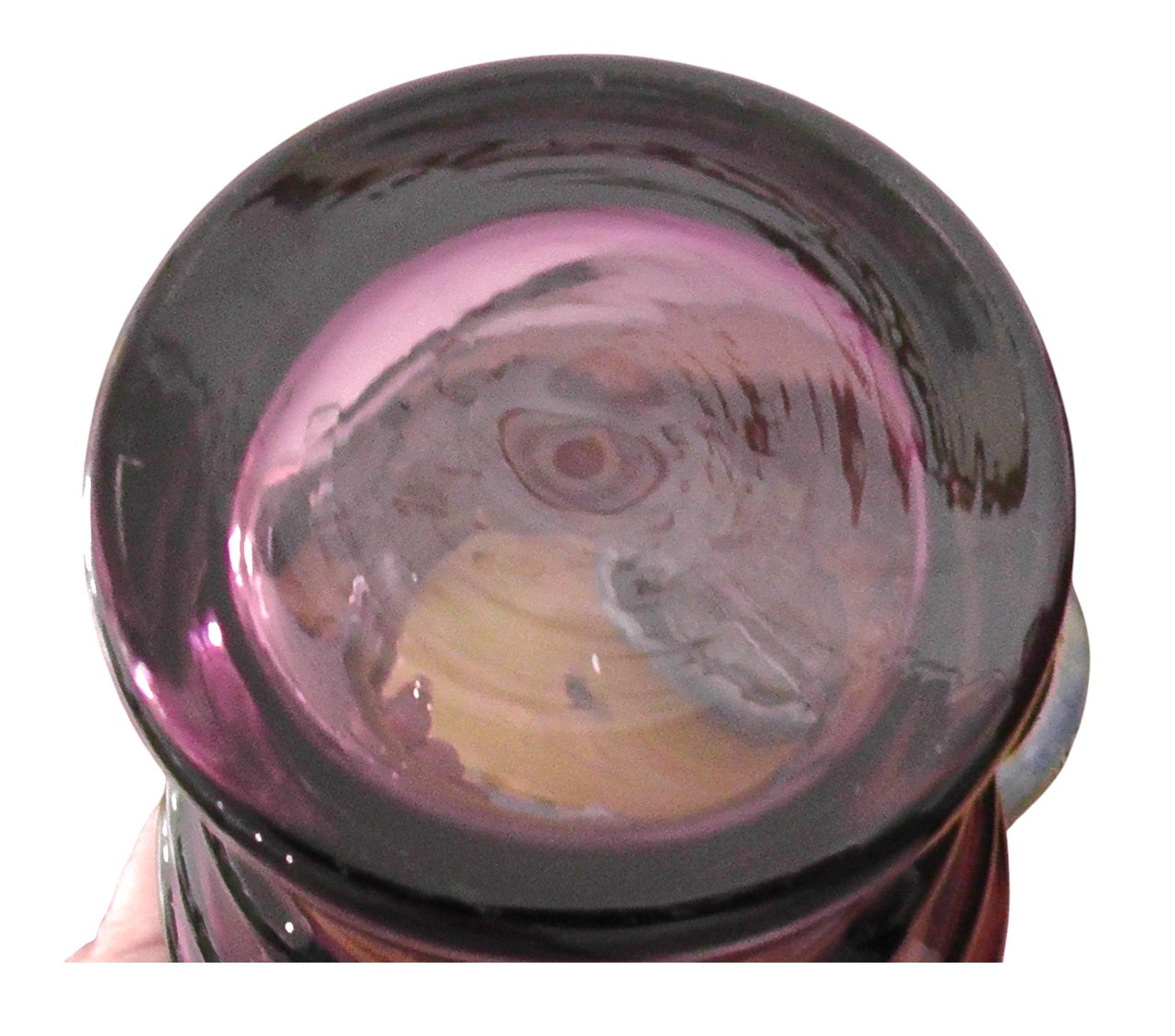 Large Vintage Amythest Stepped Glass Vase