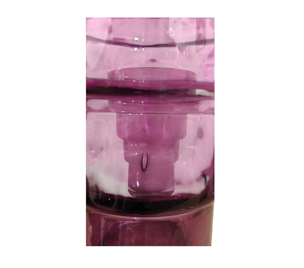 Large Vintage Amythest Stepped Glass Vase