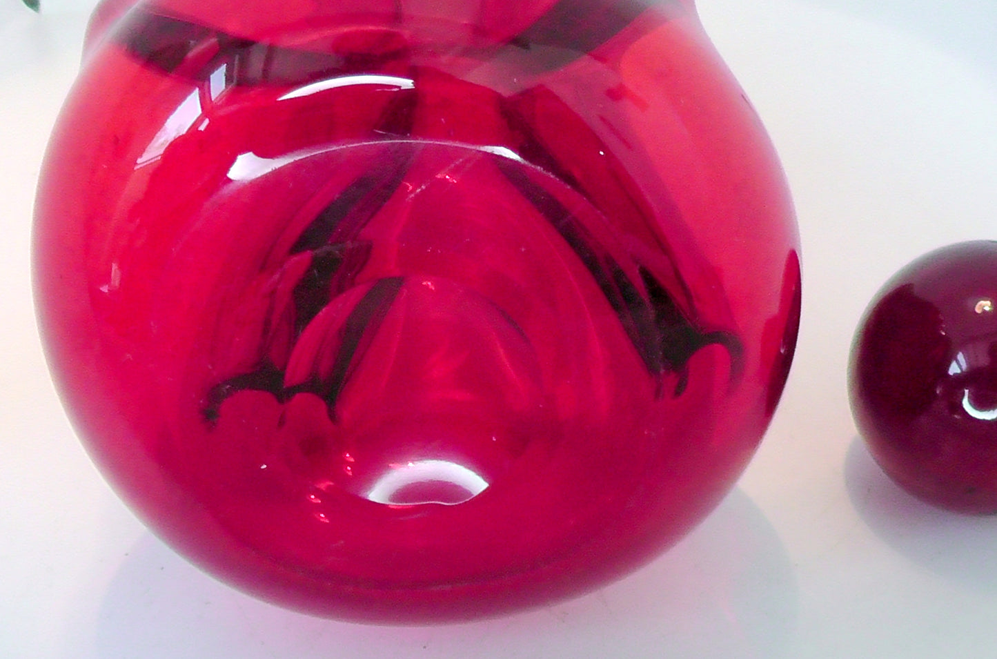 Mid Century Rare Red Kastruop Holmgaard Kluk Kluk Decanter