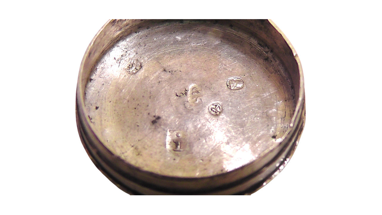 Solid Silver George III Round Patch Box dated 1809 by Samuel Pemberton