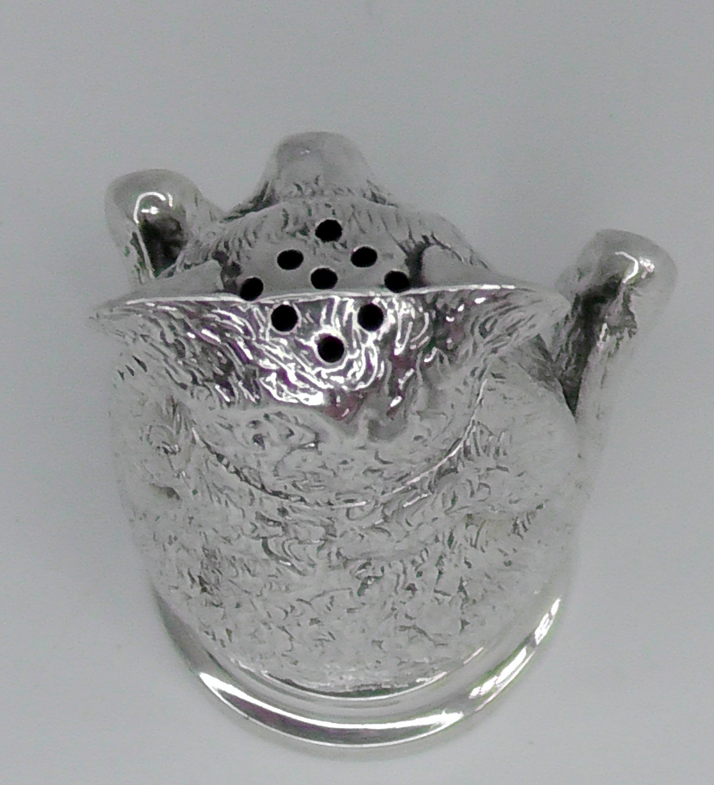 Solid Silver Teddy Bear Pepperette by Crisford & Norris dates 1906