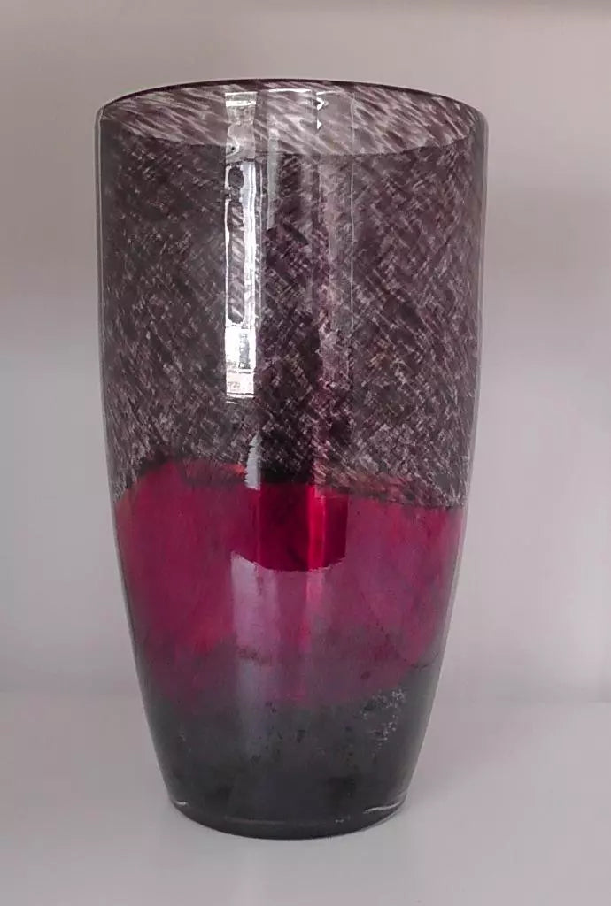 Large Monart/Visart Red Glass Vase