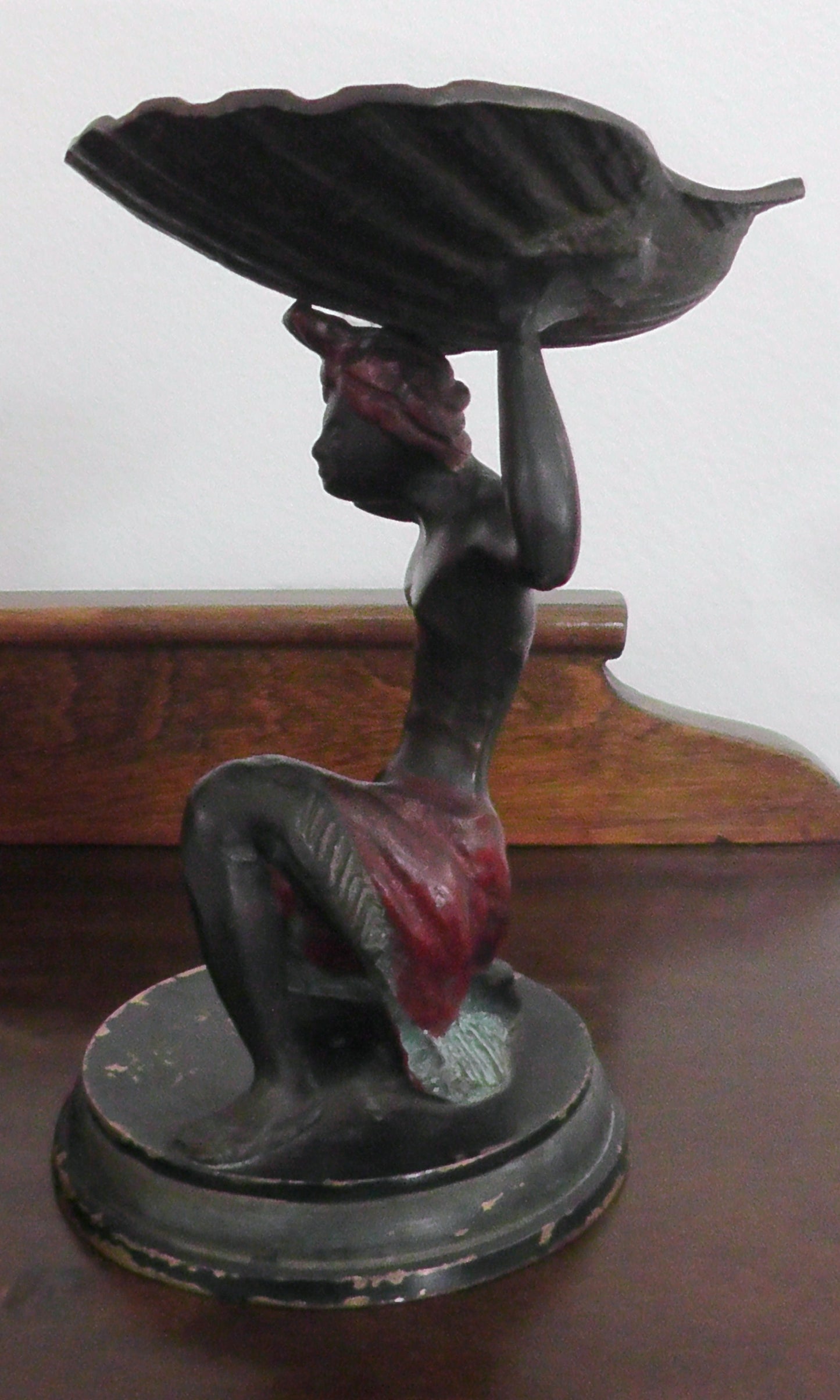Cold Painted Bronze Blackamore Vide Puche/Trinket Dish